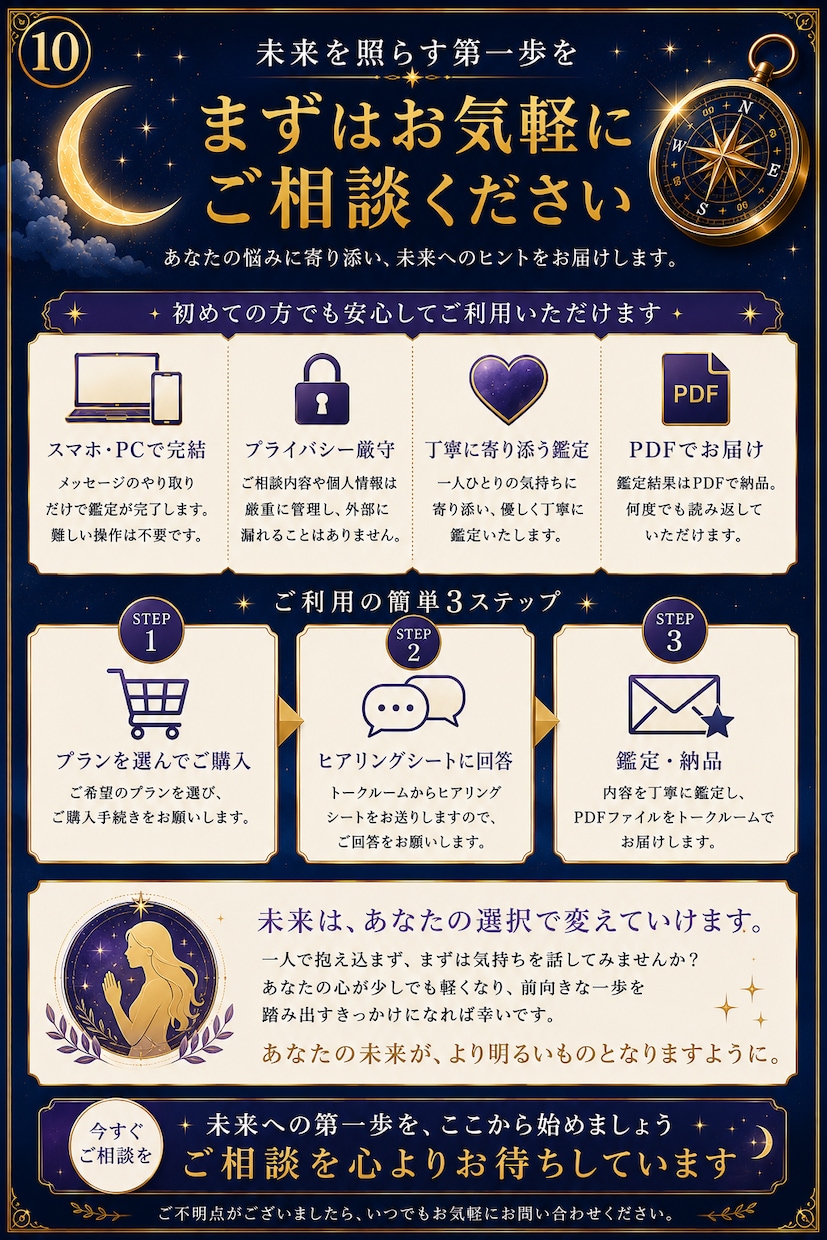 転職・副業・人生の悩みを丁寧にリーディングします 仕事や人生の選択を前向きに考えるヒントをお届けします イメージ10