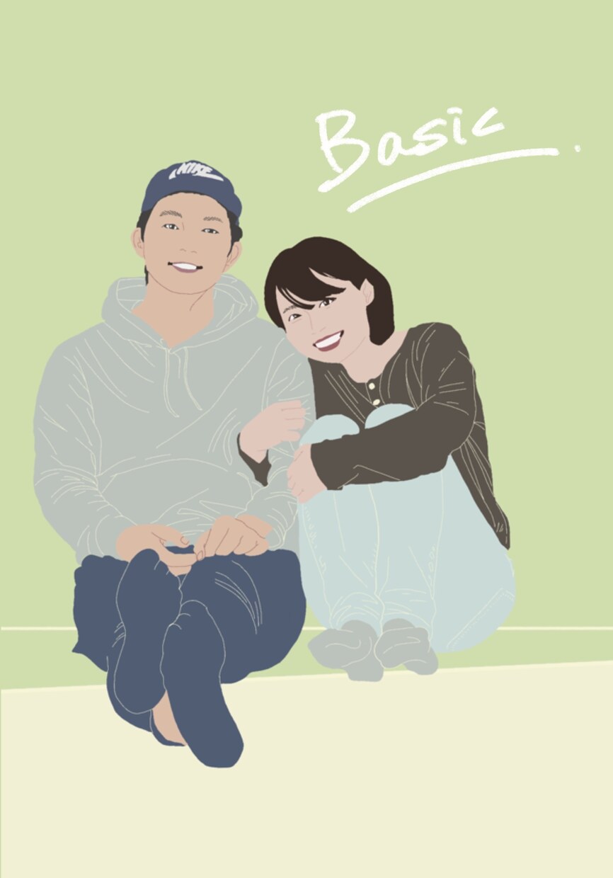 Basic/色合いが綺麗な似顔絵を描きます 5色程を使い、思わず飾りたくなるようなイラストを描きます イメージ1
