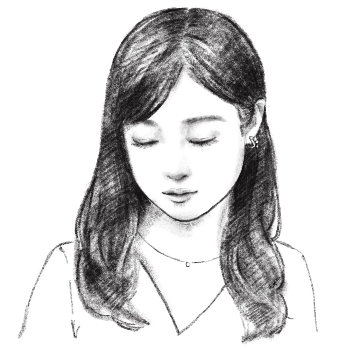 アイコン/名刺似顔絵　モノクロで柔らかく描きます 社員紹介での実績あり/＊実物より美しく仕げます＊ イメージ7