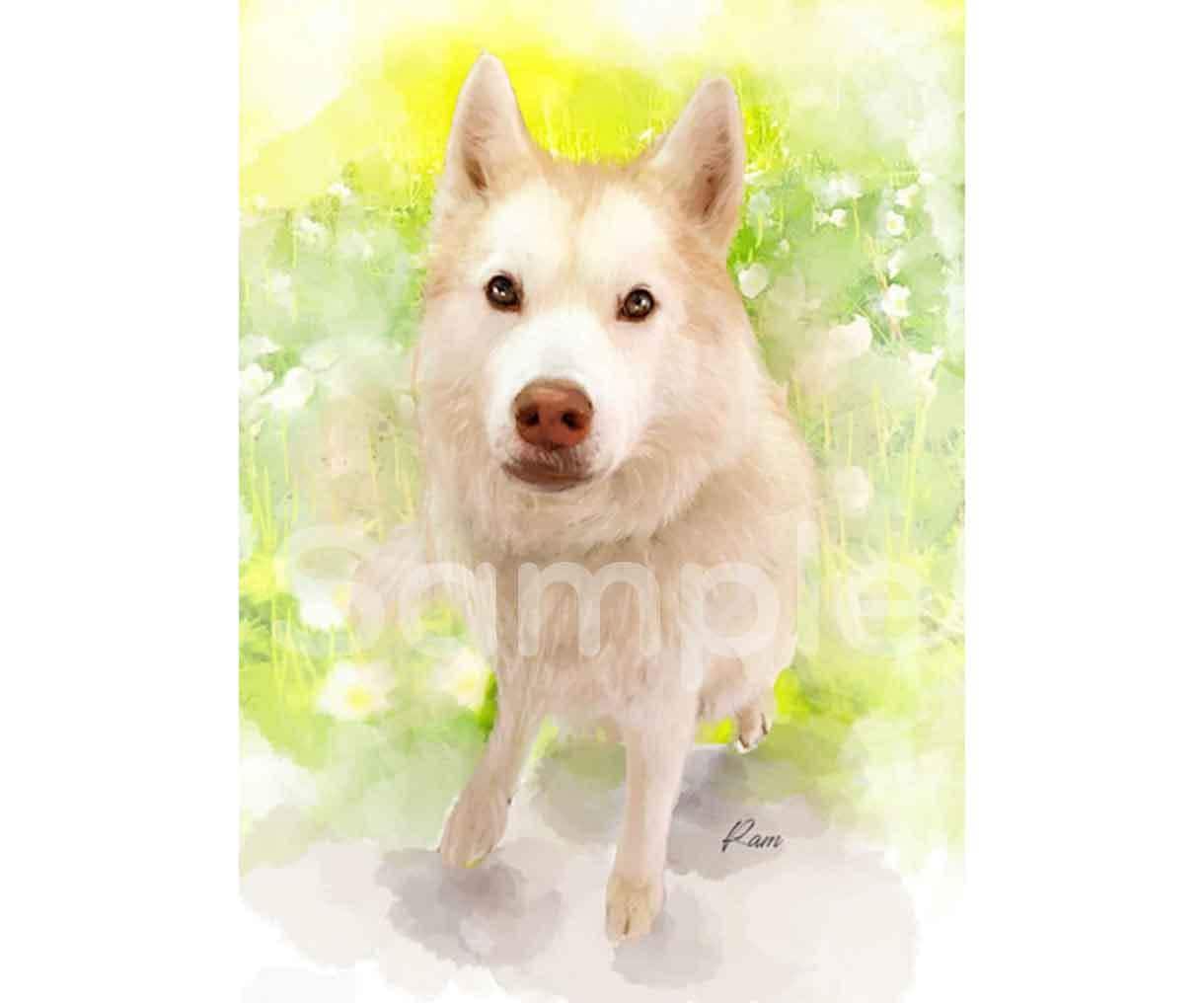 かわいいペットを絵画風デジタルイラストにします インテリアや贈り物に最適♪スピード納品！印刷も承ります イメージ7