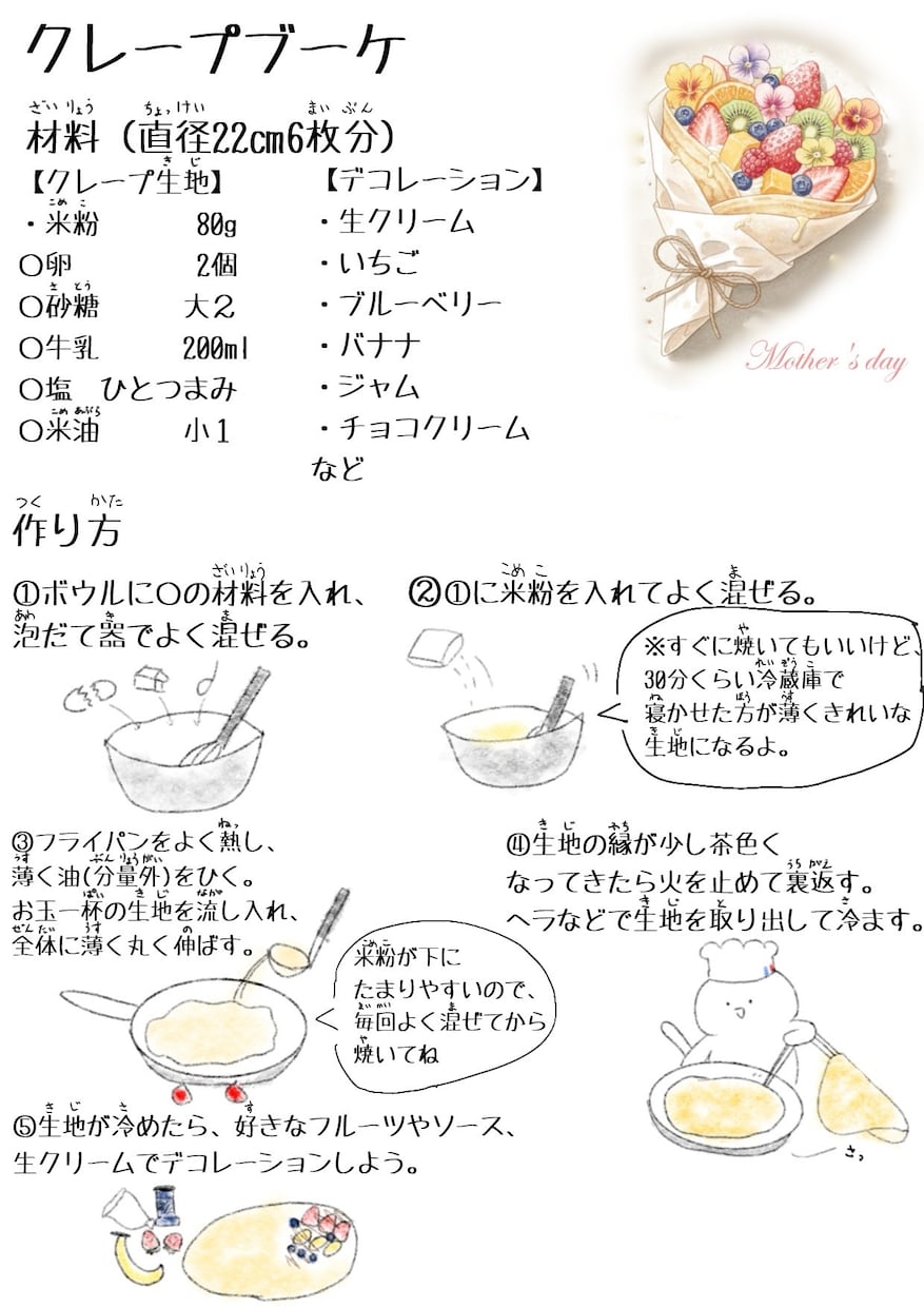 お料理教室で使うレシピの作成承ります 教室のコンセプトに合わせてデザインします イメージ4
