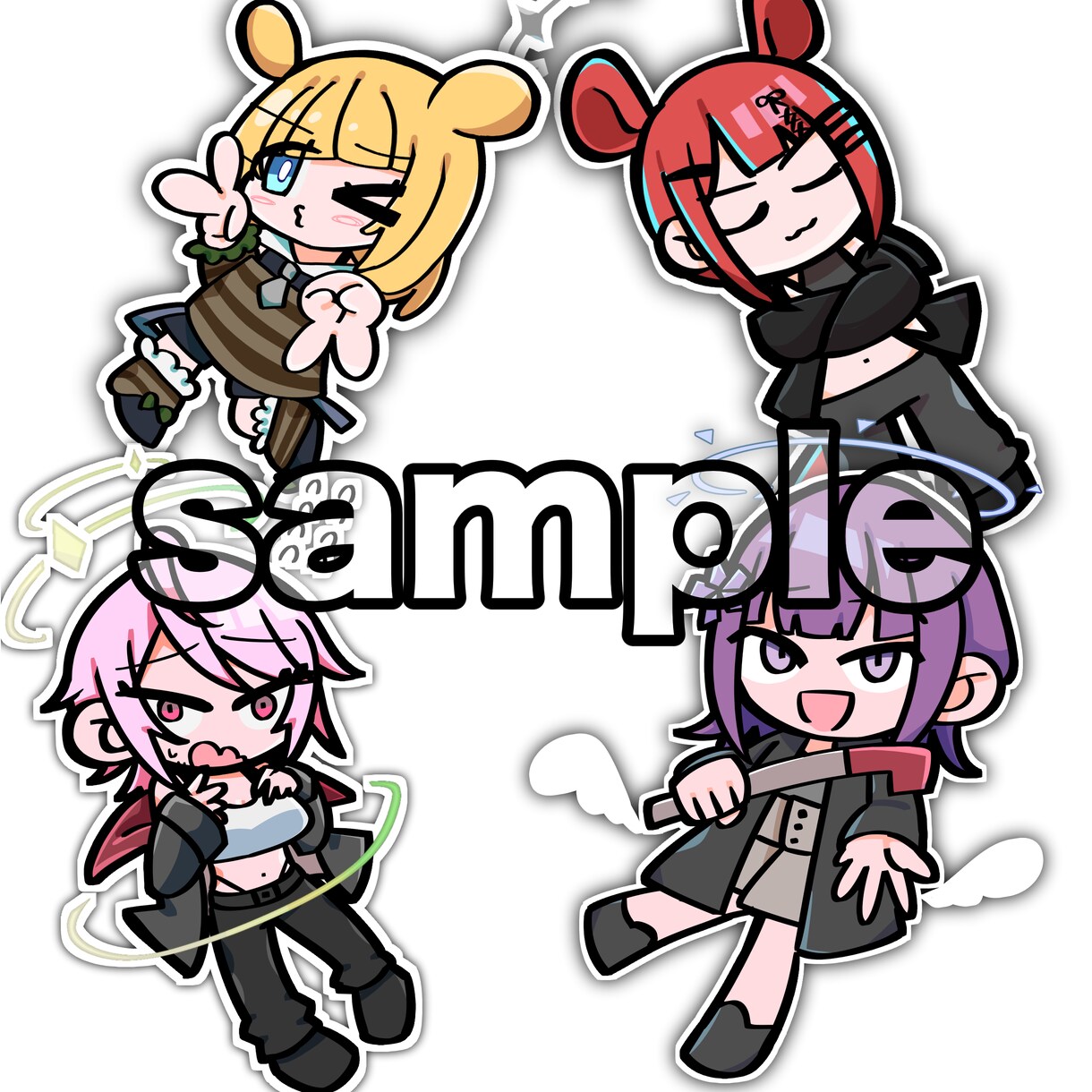 太線×ポップなデフォルメキャラ描きます 太線とぱきっとした色のポップなデフォルメイラストを制作します イメージ6