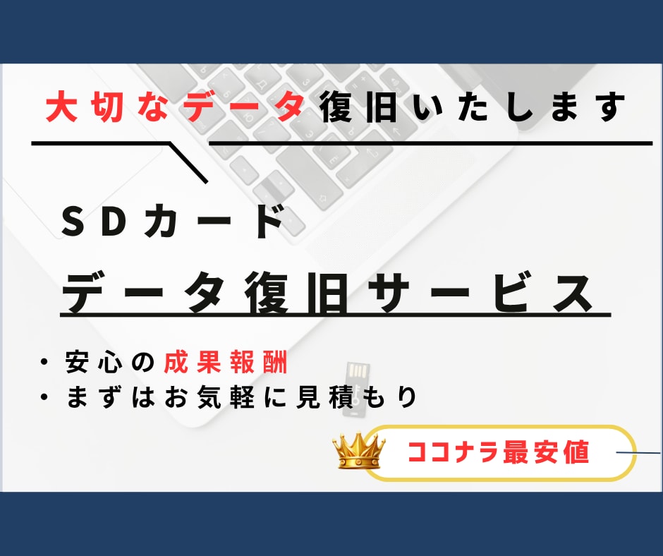 大切なSDカードのデータ復旧/到着後即日診断します 料金は一律5000円◎復旧不可の場合は全額返金にてご対応 イメージ1