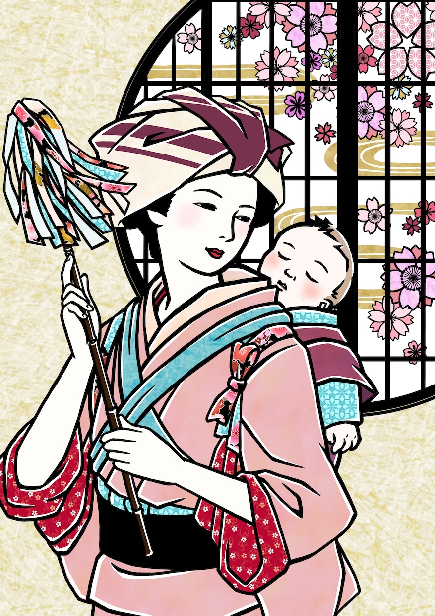 切り絵、浮世絵風の日本画イラストお描きします ポスター、絵本の挿絵に一味違うイラストでインパクトを！ イメージ9