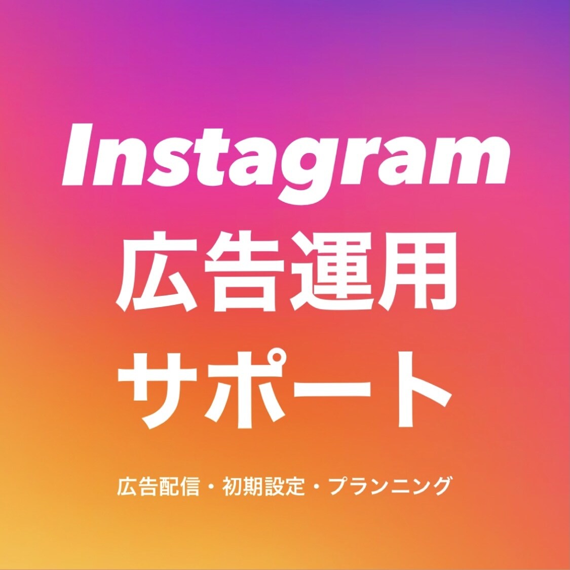 Instagram 広告運用をサポート致します 現役マーケターによる最適な広告配信 イメージ1