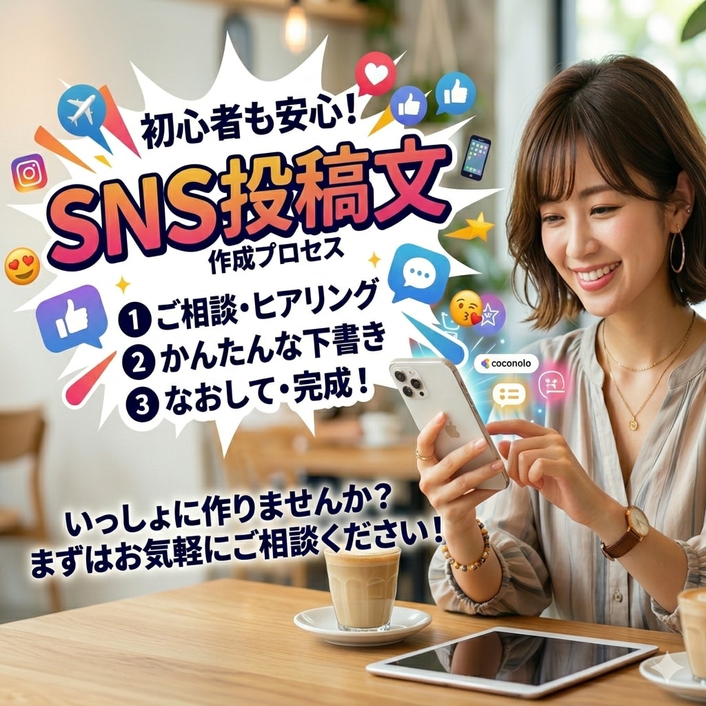 初心者歓迎｜SNS投稿文を3本作成します 初心者歓迎｜SNS投稿文を3本作成します イメージ1