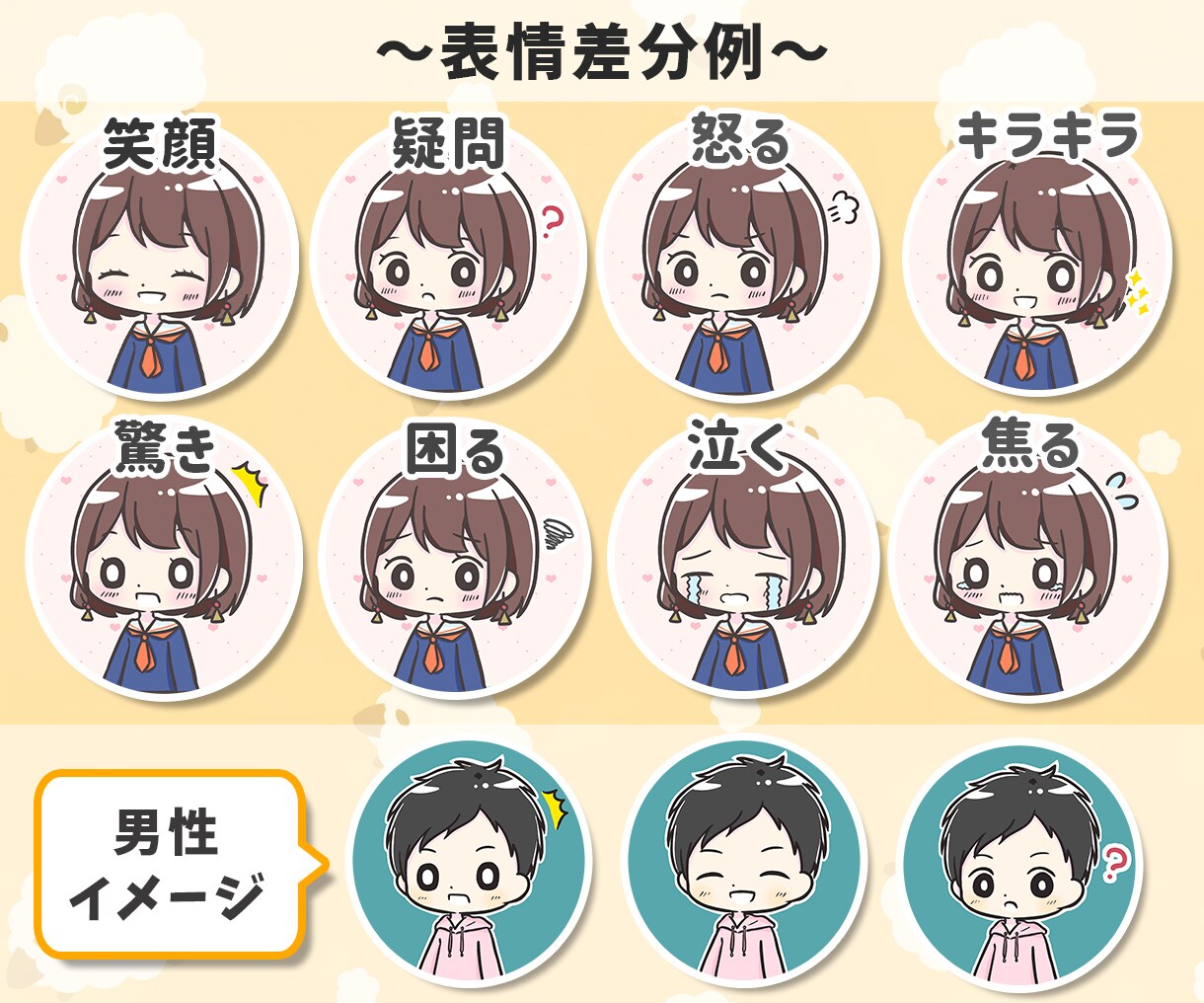 ゆるふわで可愛いアイコン・ヘッダー作ります SNSやブログ等にも最適♪あなたの魅力をギュッと詰め込みます イメージ7