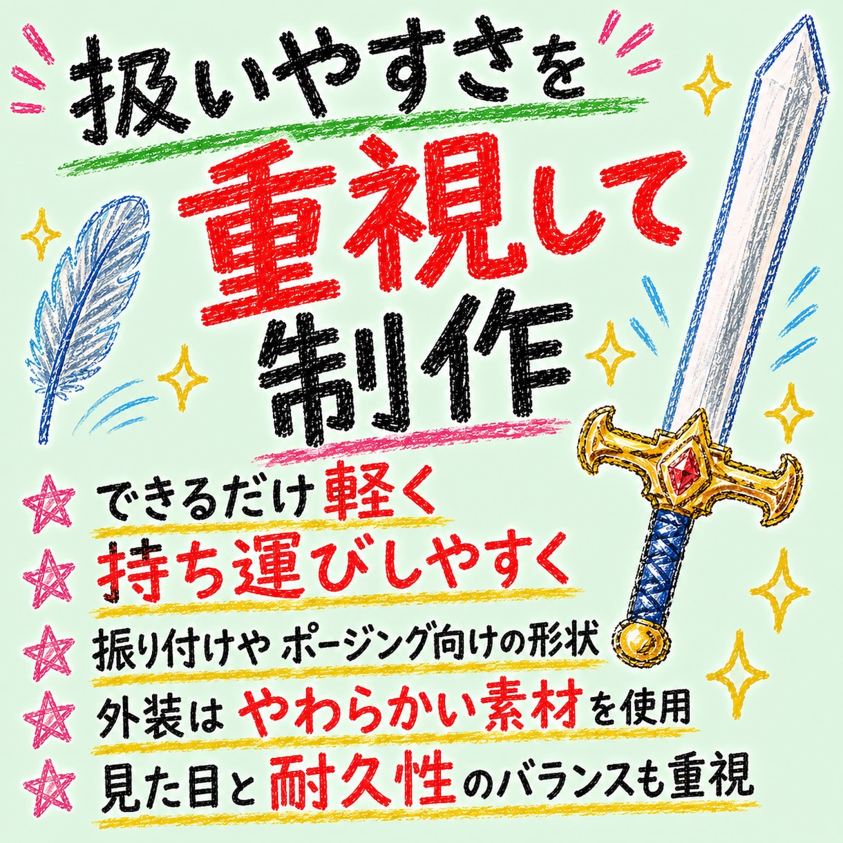 舞台・コスプレ・撮影用のオリジナル武器を制作します 作品やキャラクターの世界観に合わせた、存在感のある仕上がり イメージ10