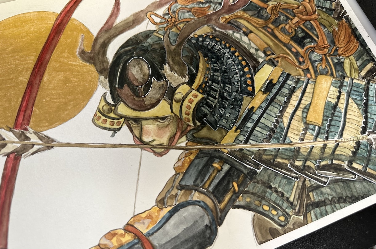 甲冑画を水彩で精密にお描きします サムネ、装画、挿絵などお届けします イメージ1