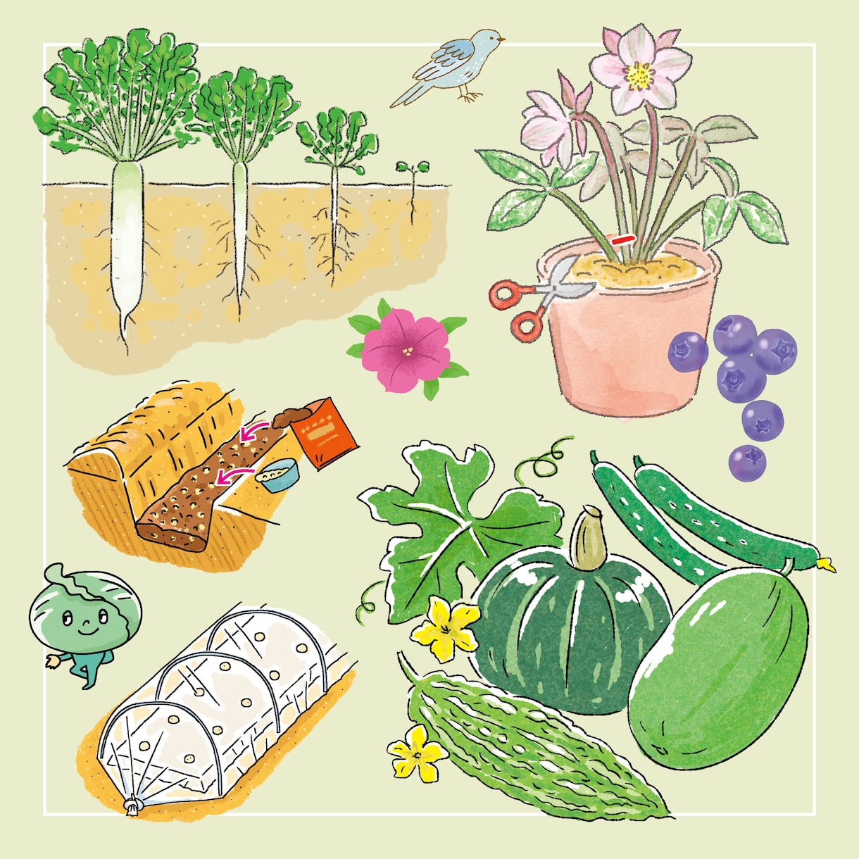 園芸関連のイラストを描きます 水彩、線画、シンボルなど、どんなタッチでもOK！ イメージ3