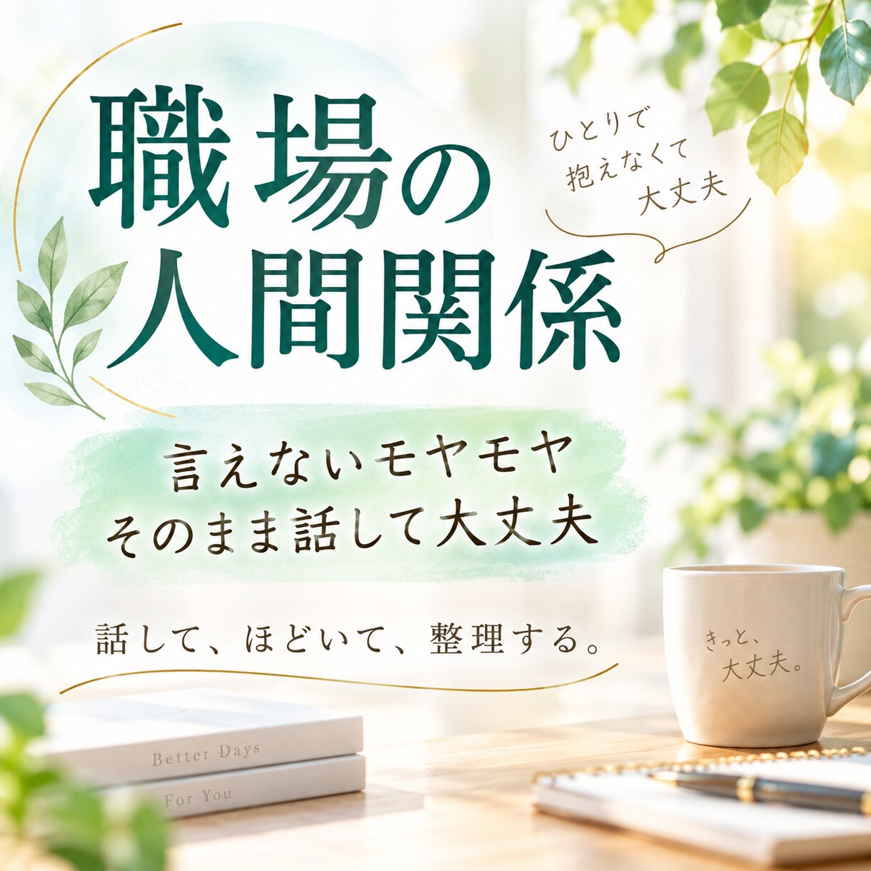 職場の人間関係のモヤモヤを一緒に整理します 言えない本音も大丈夫・話しながら心を整理します イメージ1
