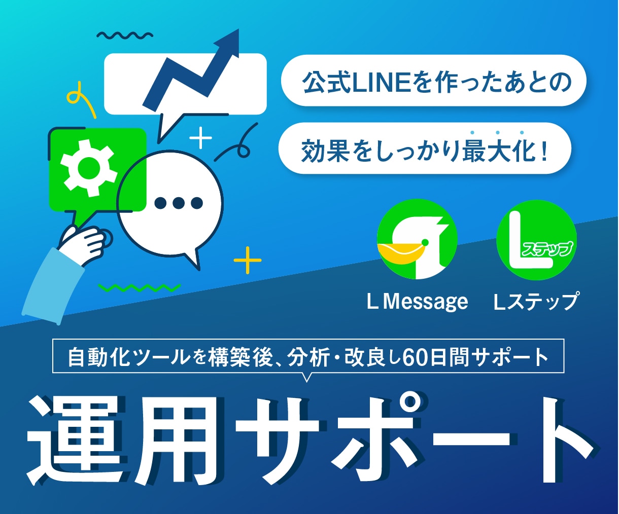 効率UP❗エルメ・Lステップの運用代行します Lステップ・エルメの構築後の運用、お任せください❗ イメージ1