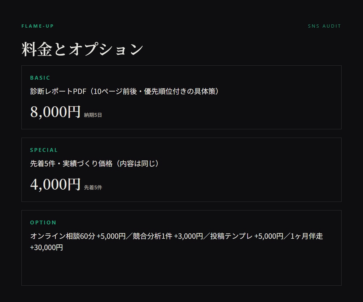 現役運用者がSNSアカウント診断します 飲食・店舗系SNSの運用実績から伸びない原因を特定します イメージ2