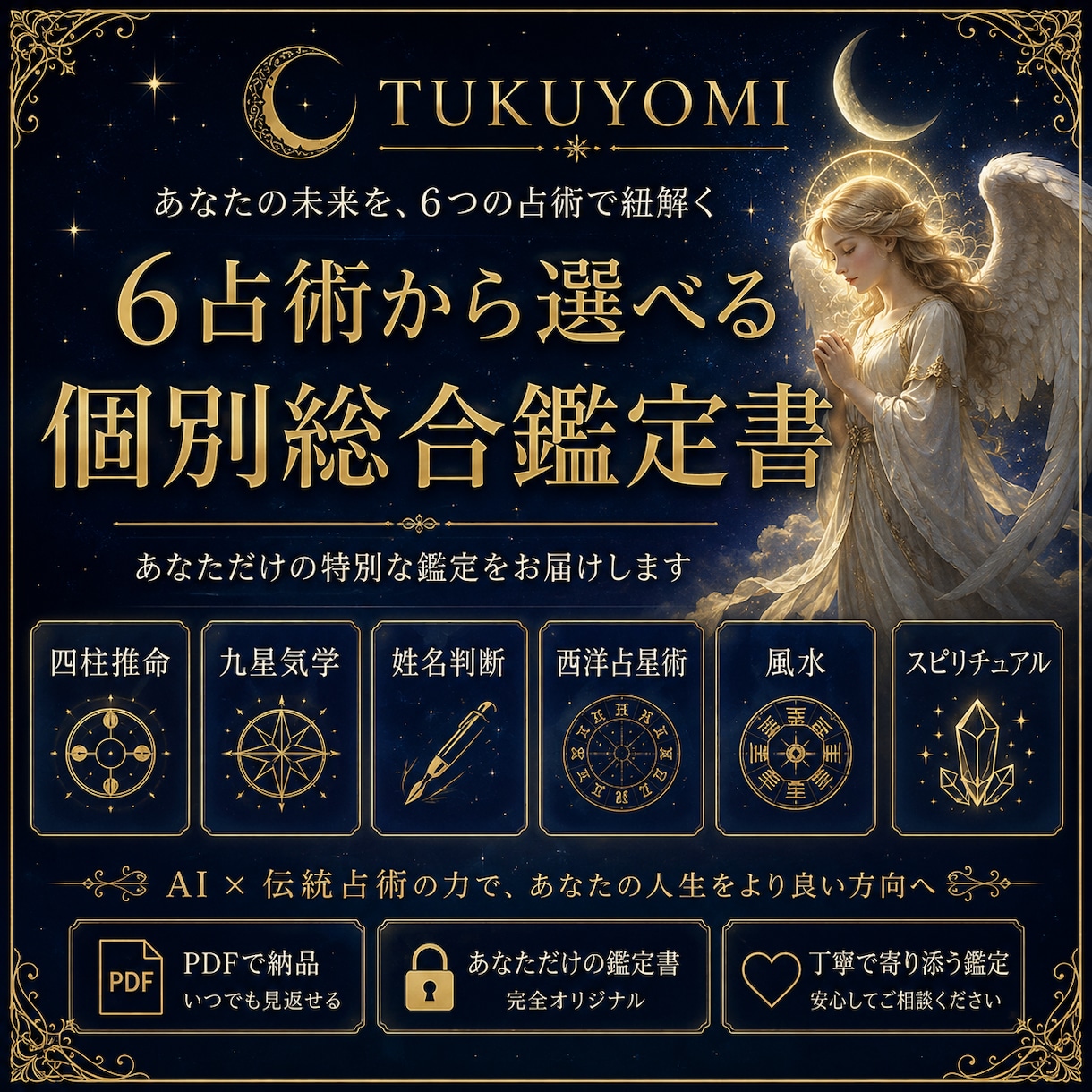 6占術から選べる個別総合鑑定書を納品します AIを活用した個別鑑定をPDFでお届けします イメージ1