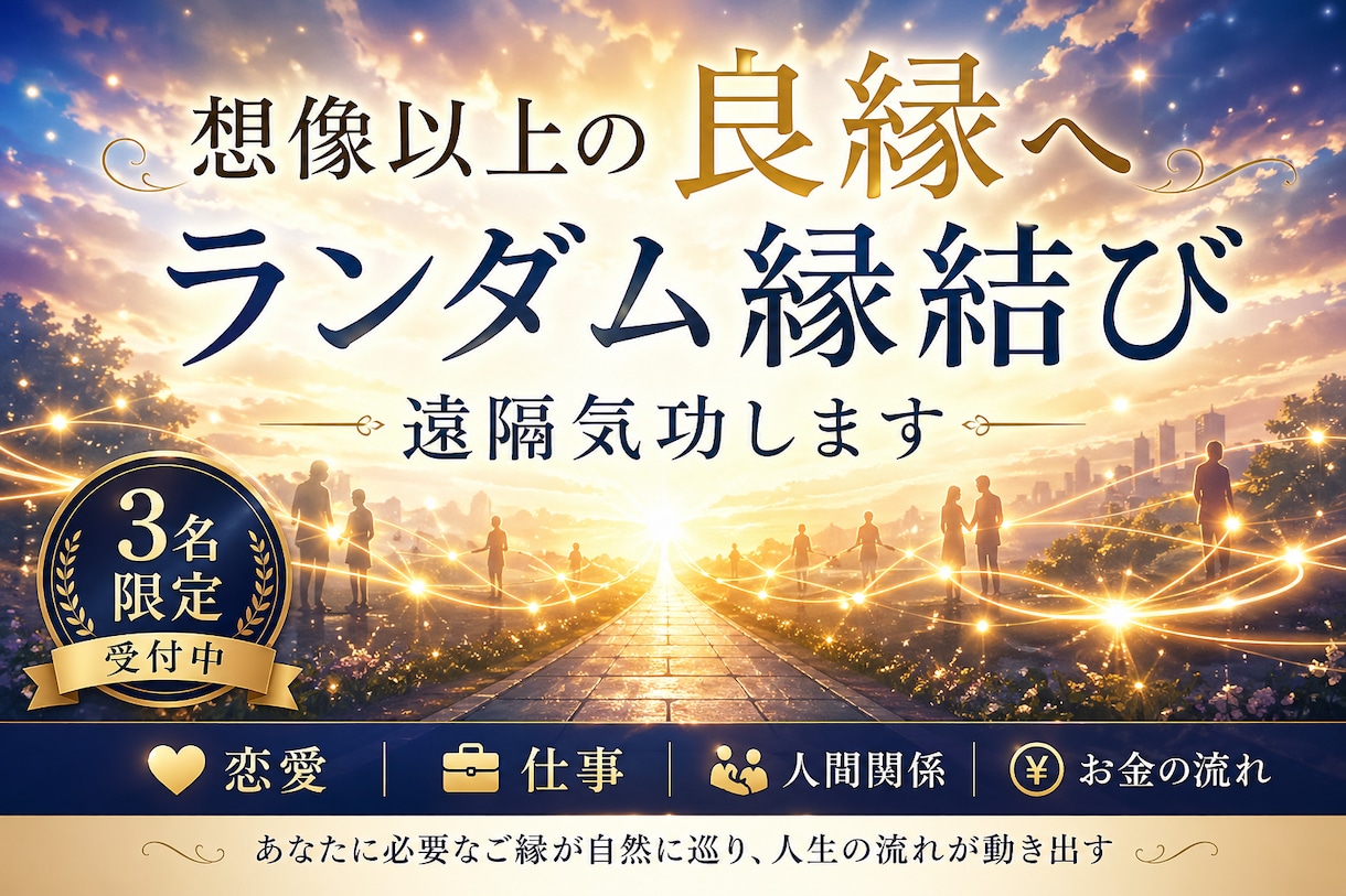 想像以上の良縁を｜ランダム縁結び遠隔気功します 恋愛・仕事・人間関係・お金の流れを整える イメージ1