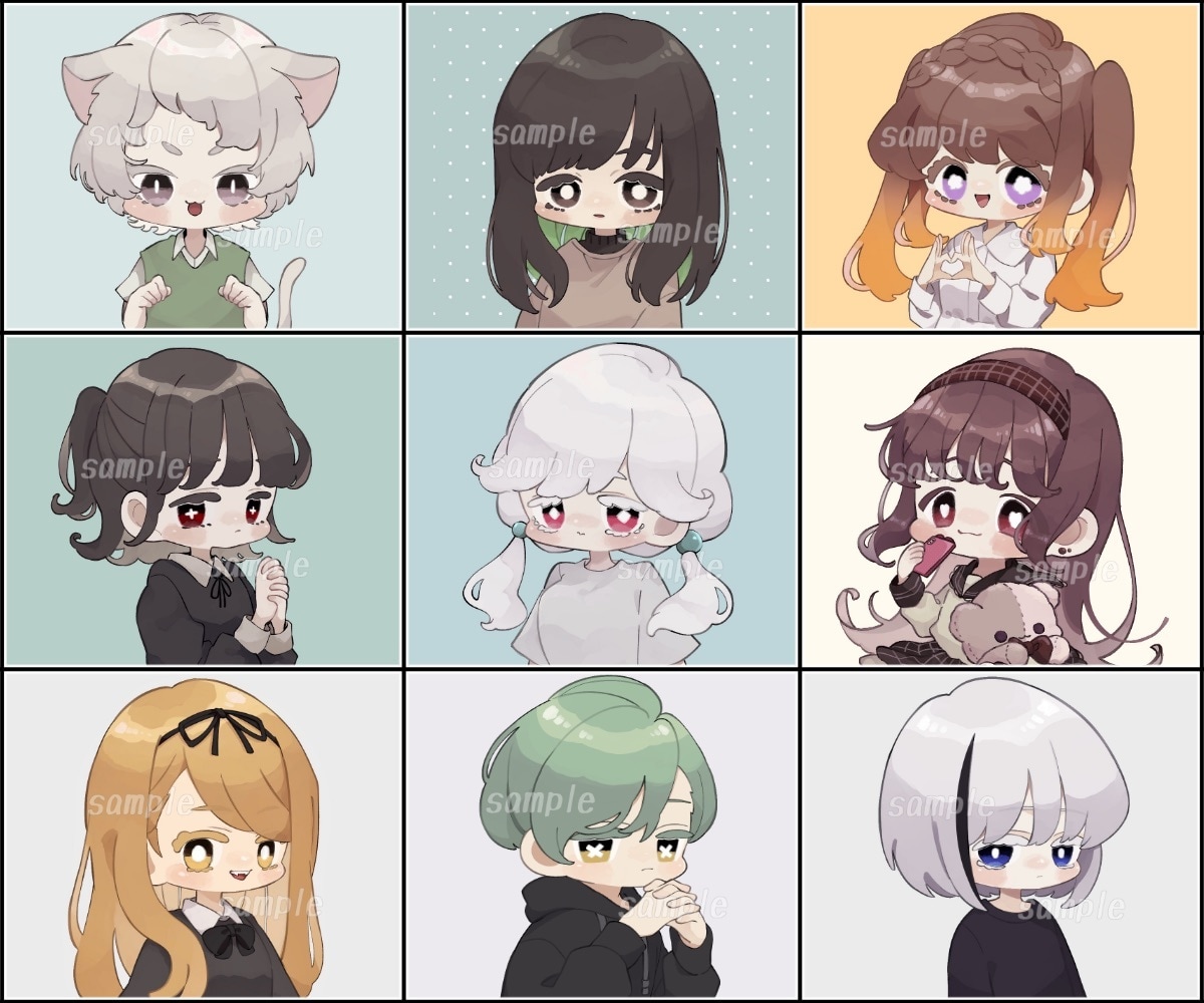 とても可愛いちびキャラ描きます ✩シンプルで可愛いデフォルメアイコン描きます✩ イメージ8