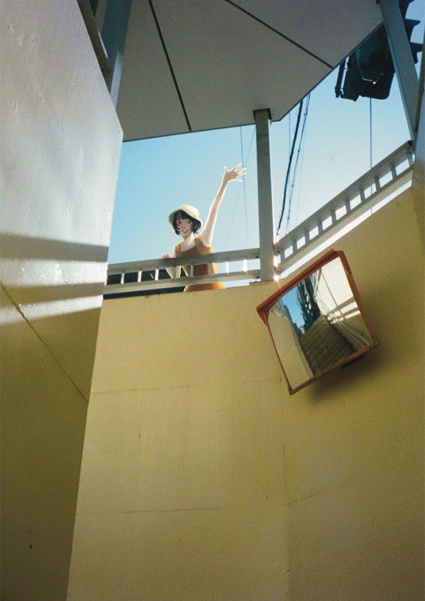 思い出の写真にイラストを溶け込ませます 写真の色調に合わせ人物やペットのイラストを イメージ8