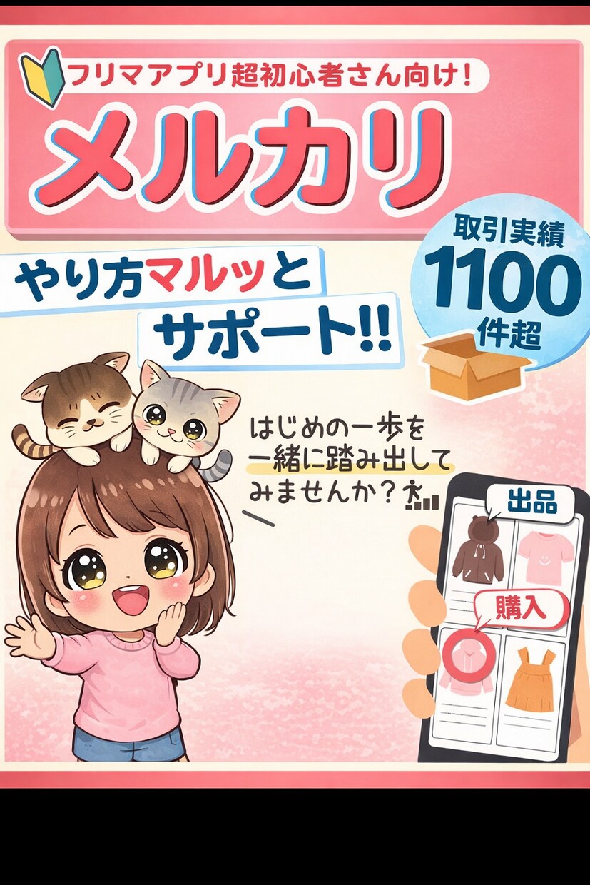 メルカリの始め方サポートしますます スマホ操作や出品の不安を解消！ イメージ1