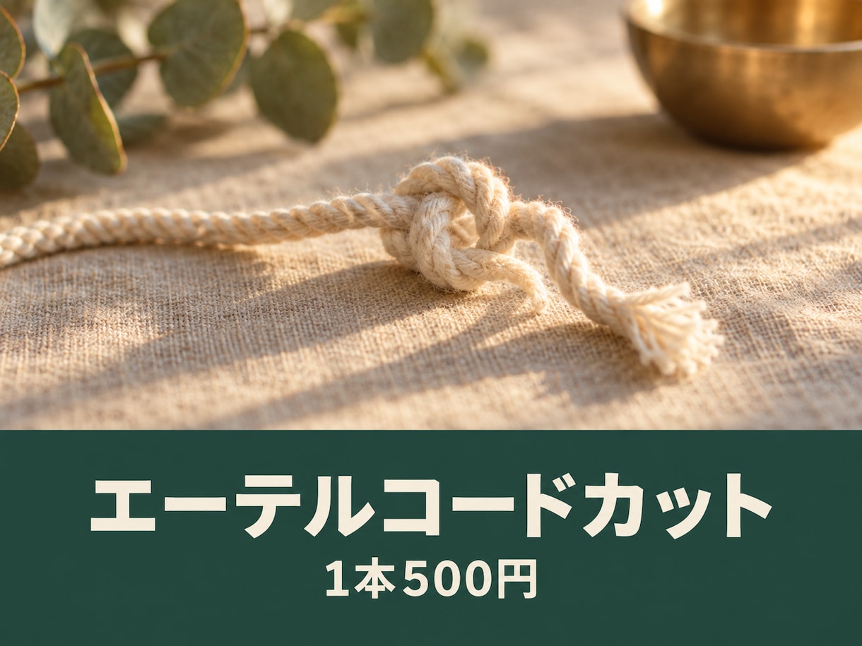 遠隔エーテルコードカットで執着を浄化します 人間関係に疲れた方へ｜1本500円・状態も報告します イメージ1