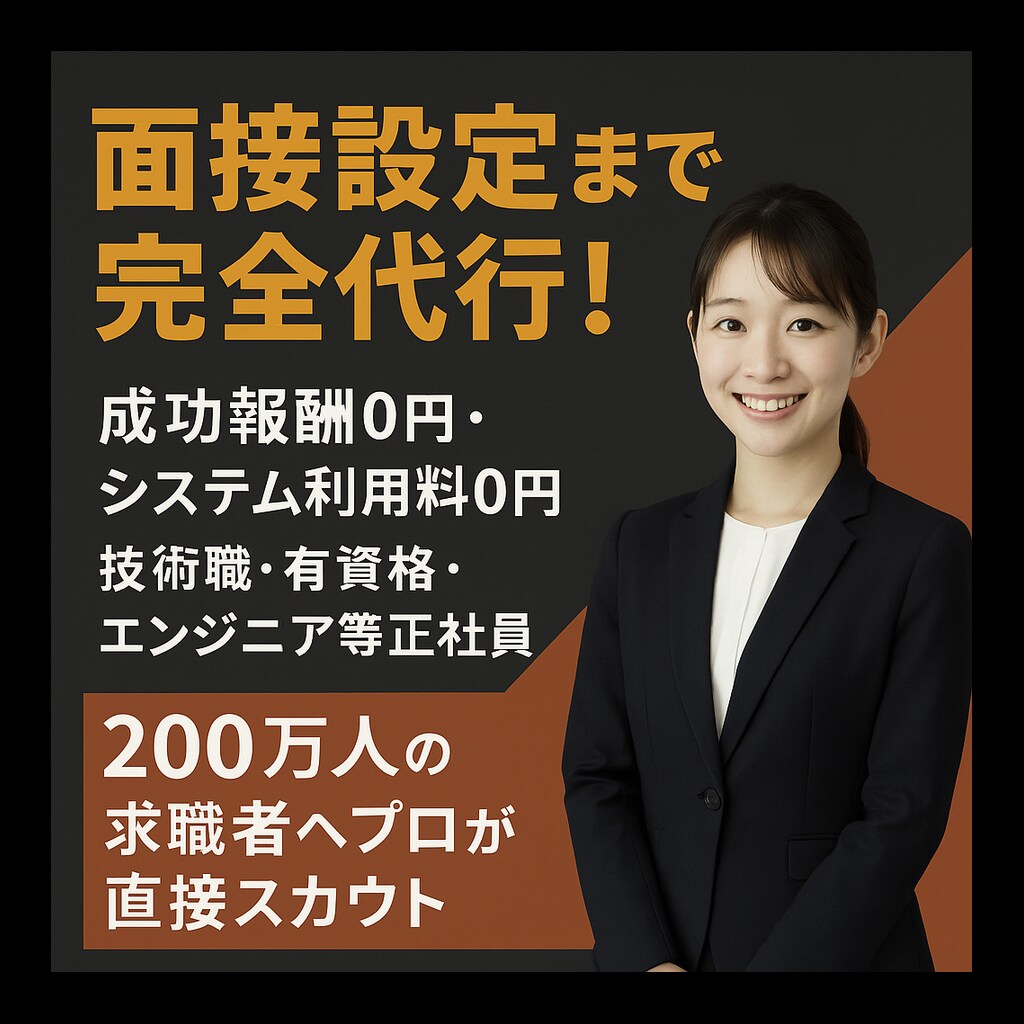 平均2～3名営業希望の方の面接を設定します 早期に少人数を採用したいという中小企業向けに面接設定まで代行 イメージ1