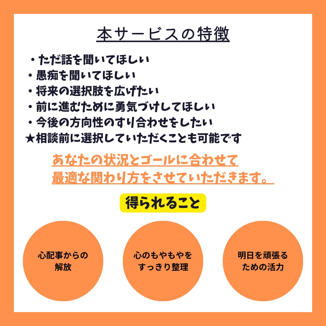仕事/転職/就職活動、キャリアへの不安を解消します キャリア相談500人超！あなただけのキャリア支援をサポート！ イメージ3