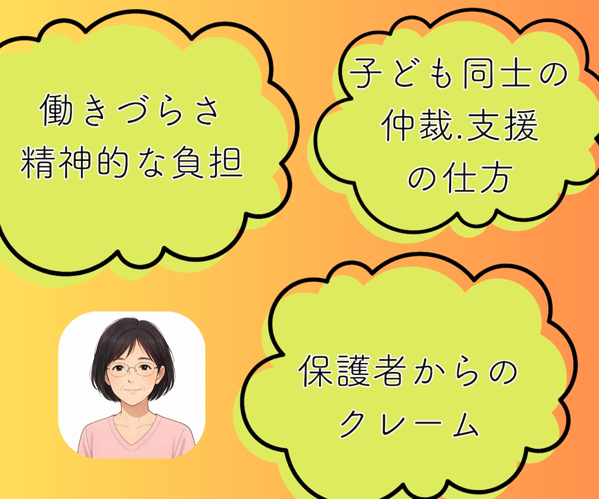 保育関係者の胸のうちをチャットで、寄り添います 働きづらさ、子どもへの対応、保護者対応の困りごと伺います イメージ2