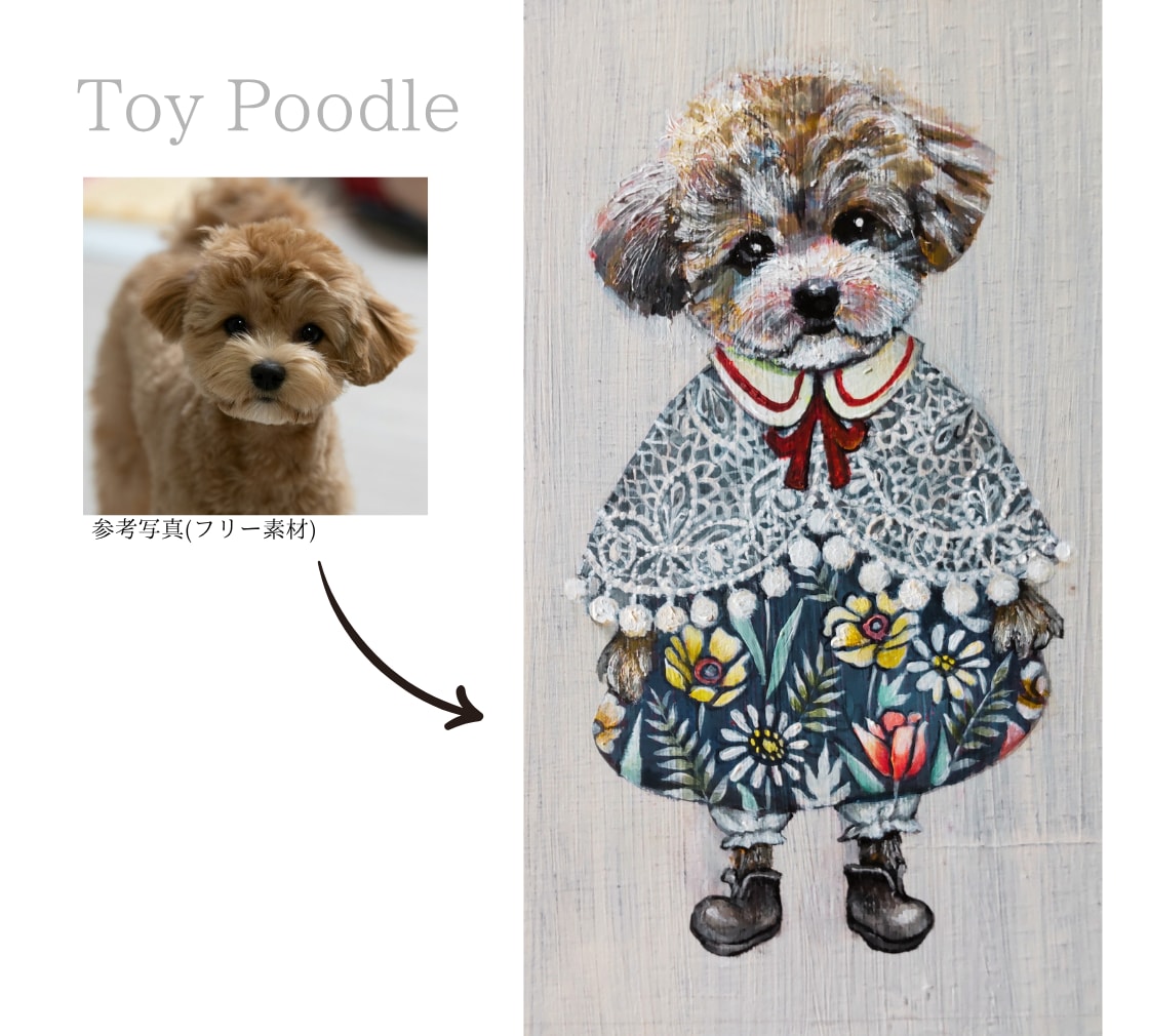 愛犬を｢ひとりの人物｣として手描きで描きます 世界にひとつだけのユニークな擬人化肖像画 イメージ2