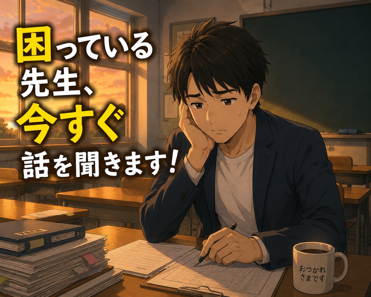 学級経営のお悩みとことん聞きます 困っている先生の話を親身になって聞きます イメージ1