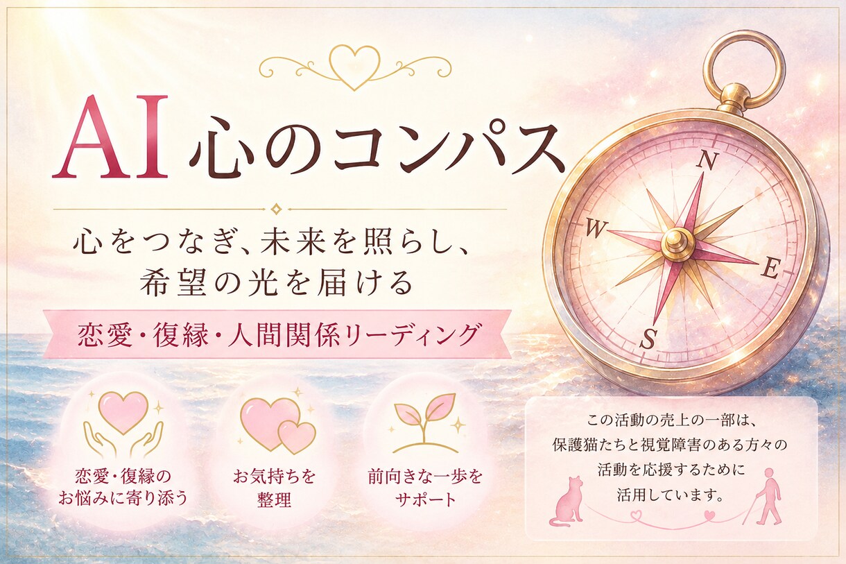 恋愛・復縁・人間関係を優しく読み解きます 一人で抱え込まず気持ちを整理して前向きな一歩を見つけませんか イメージ1