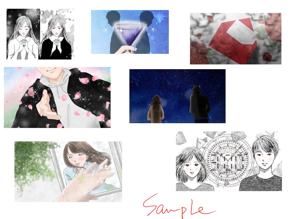 シンプルきれいめ・オトナ女性イラスト描きます ★SNS・YouTubeなどの挿絵・一枚絵にも！男性もＯＫ！ イメージ4