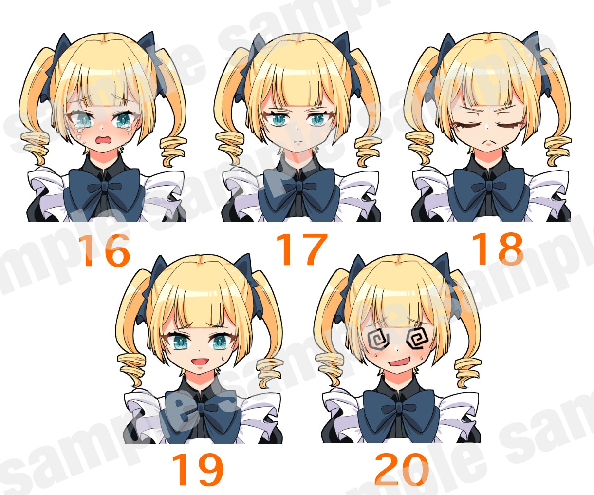 選べる表情20種類！5点セットから描きます ブログやTwitterなどあなたのコンテンツをより華やかに！ イメージ6