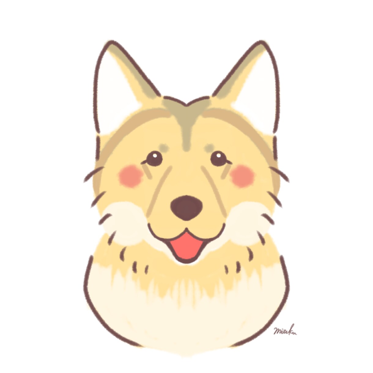 アイコンにも使えるゆるっとイラストをお届けします 愛犬や家族をイラストにすることができます！ イメージ3