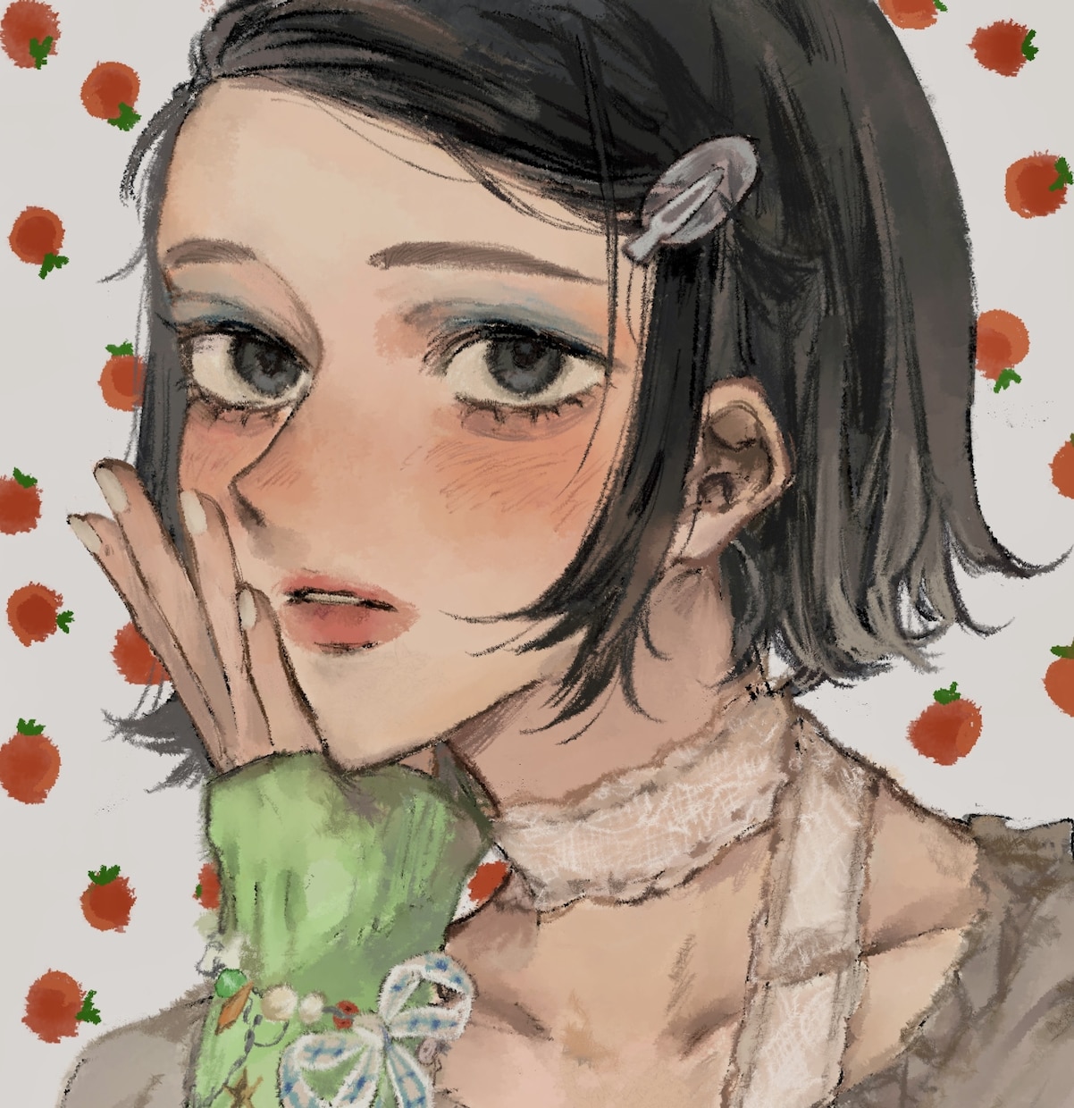雰囲気のある魅力的なSNSアイコン描きます SNS用の可愛いアイコンを描きます♩♩♩ イメージ2