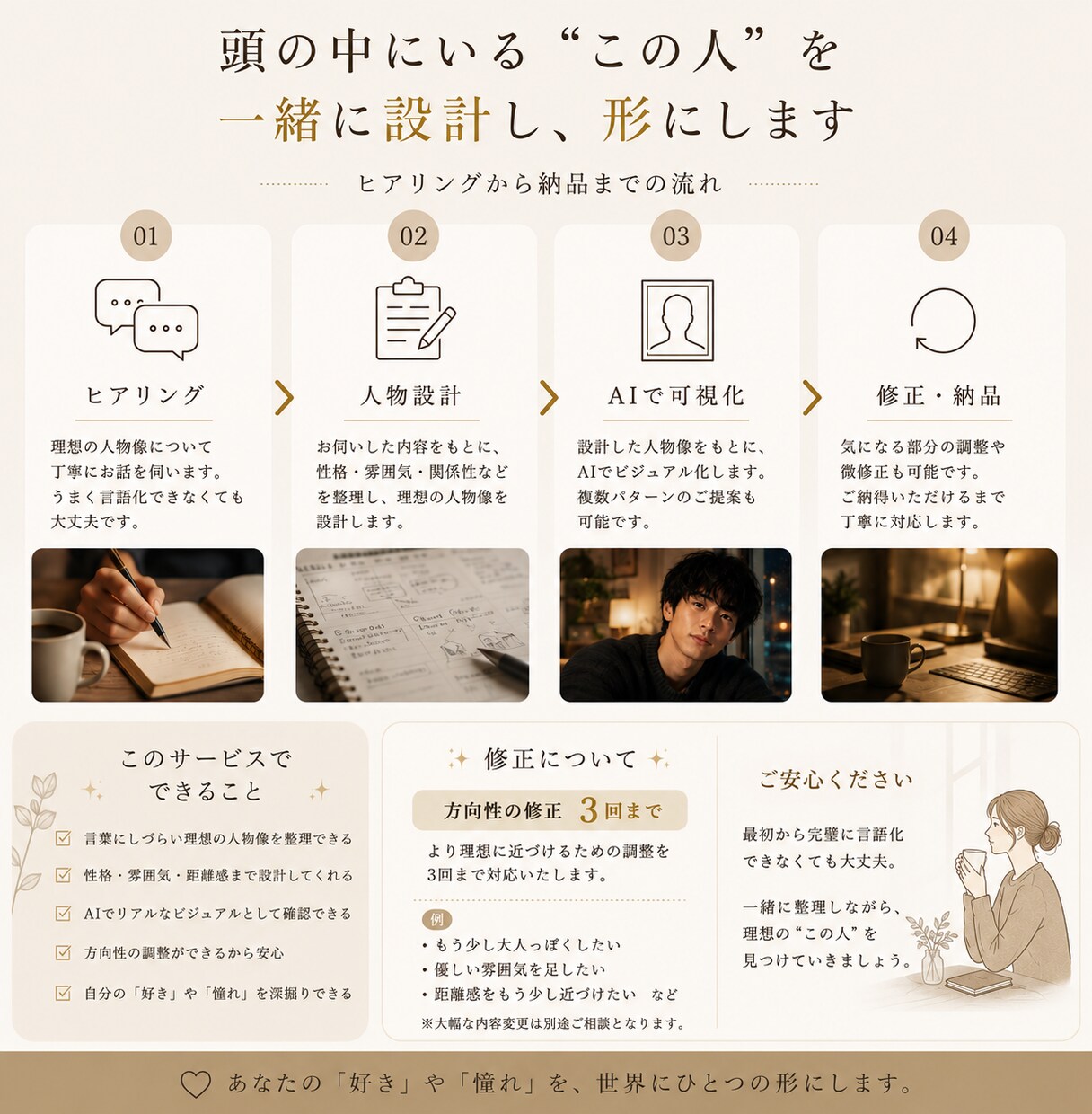 頭の中の"この人"を形にします 思い描く"あの人"に会ってみませんか？ イメージ2