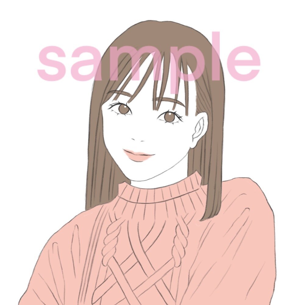 韓国風♪写真からシンプルな2色アイコンを描きます ポイントカラーで印象深く◎　人と被らないSNSアイコンを イメージ8