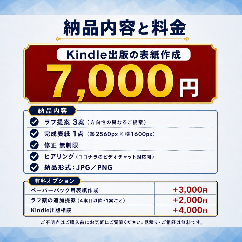 Kindle出版の表紙を提案、作成します 出版38冊・サポート98冊の作家が3案から選べる表紙を作成 イメージ4