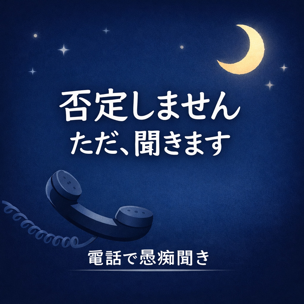 今すぐ通話OK夜でもOK否定せず静かに愚痴聞きます 否定・説教なし。秘密厳守で、あなたの気持ちを受け止めます。 イメージ1