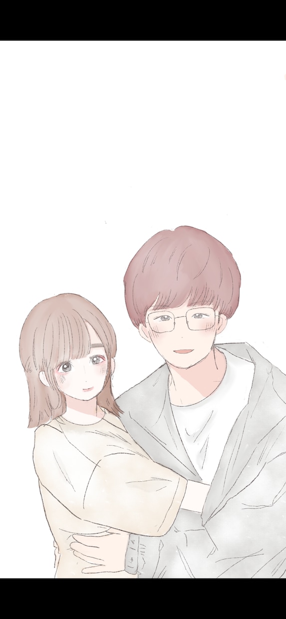 カップル/ウエディングイラストかきます 可愛くペアで使えるイラストです。あわくゆるく イメージ2