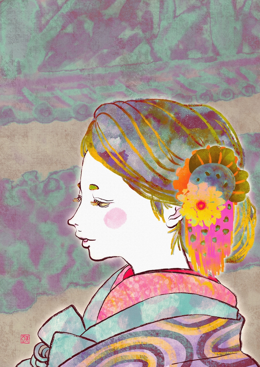 和風／浮世絵風のイラストを全力で描きます モダン浮世絵スタイルの肖像画描きます！ イメージ5
