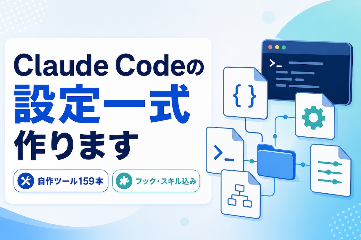 Claude Codeの設定一式を作って納品します 毎回同じ指示を書かなくて済む状態に。動く設定ファイルでお渡し イメージ1