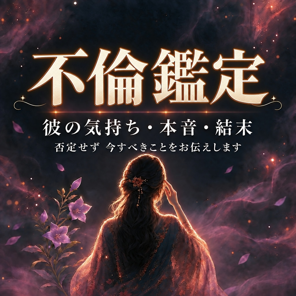不倫・複雑恋愛｜彼の本音と二人の未来を霊視します 複雑恋愛・浮気・秘密の関係｜否定せず今すべきことを伝えます イメージ1