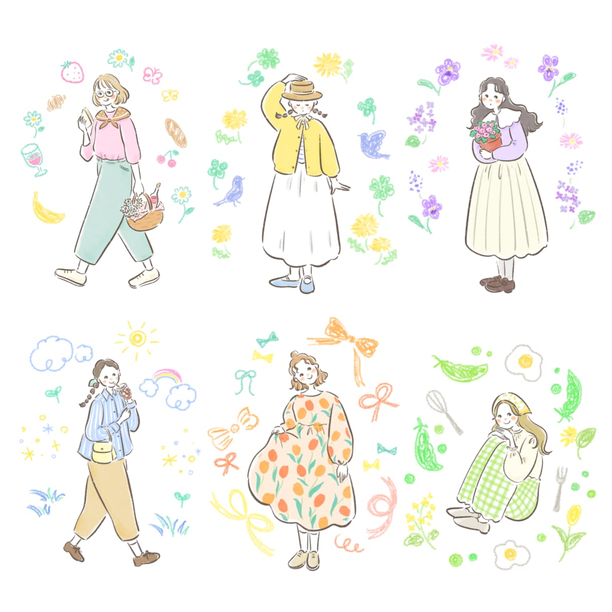 ほんわか可愛い☻カットイラストお描きします Webや書籍など挿絵にもピッタリ イメージ7