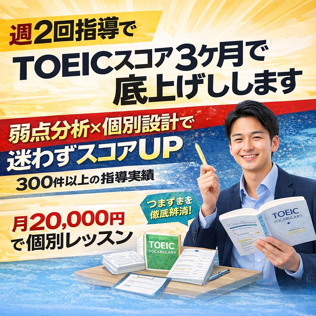 月2万：5回授業＋毎日フォローで目標を達成させます TOEIC470/600/730　講師と一緒だから継続できる イメージ5