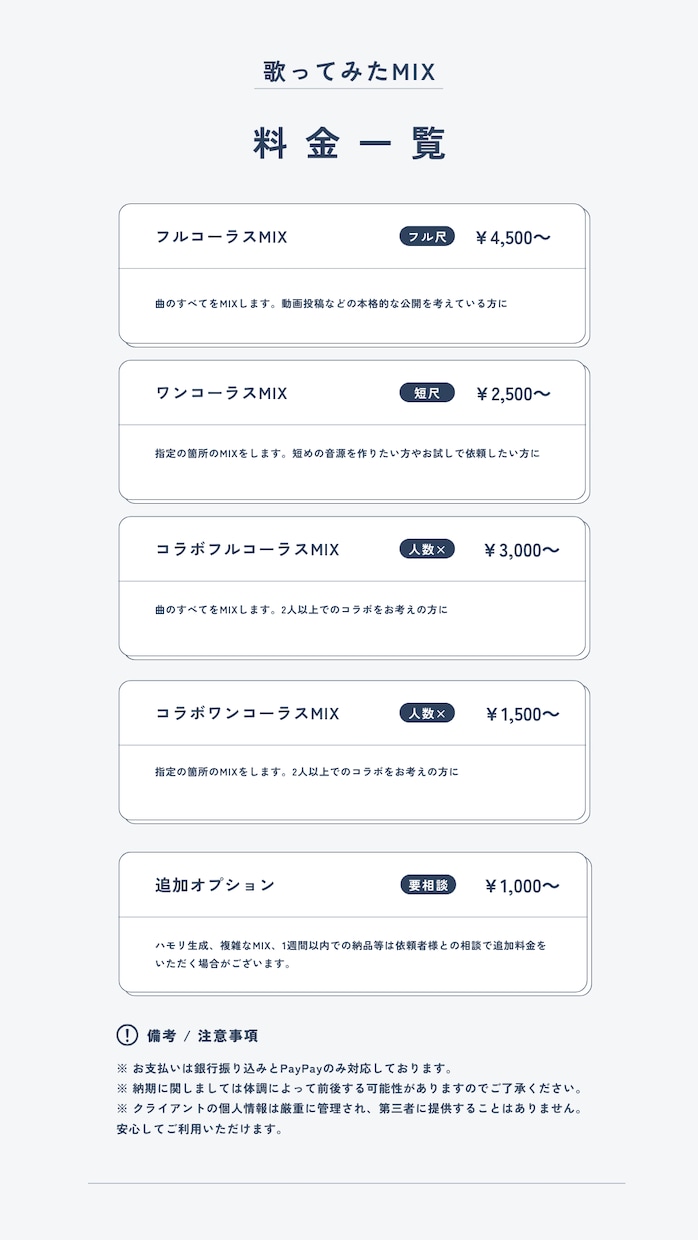 歌ってみたのMIX・マスタリングお手伝いします 『キー変更・ピッチ・タイミング補正・エンコード』承ります イメージ1