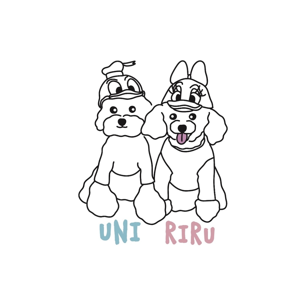 イラストを心を込めて描きます 線画イラストでシンプルに、愛犬や人物を描きます イメージ4