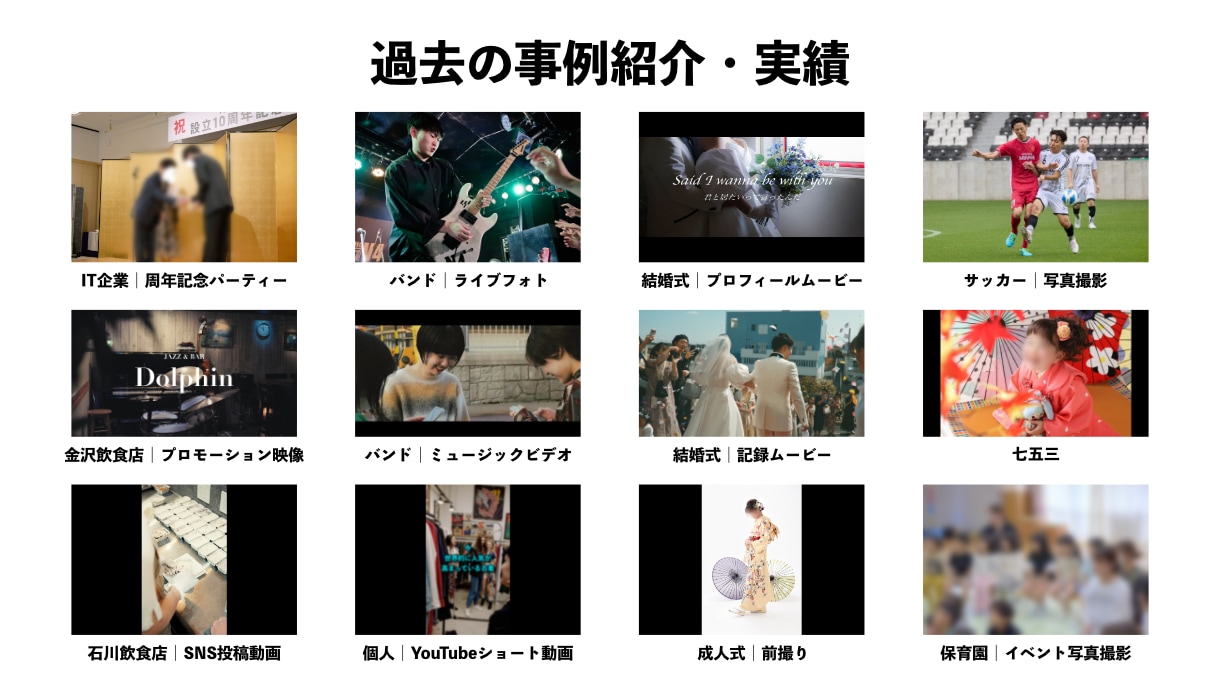 企業・ウェディング等の写真や動画を撮影します 石川県を拠点に、魅力を活かしたプロフェッショナルな映像制作 イメージ2