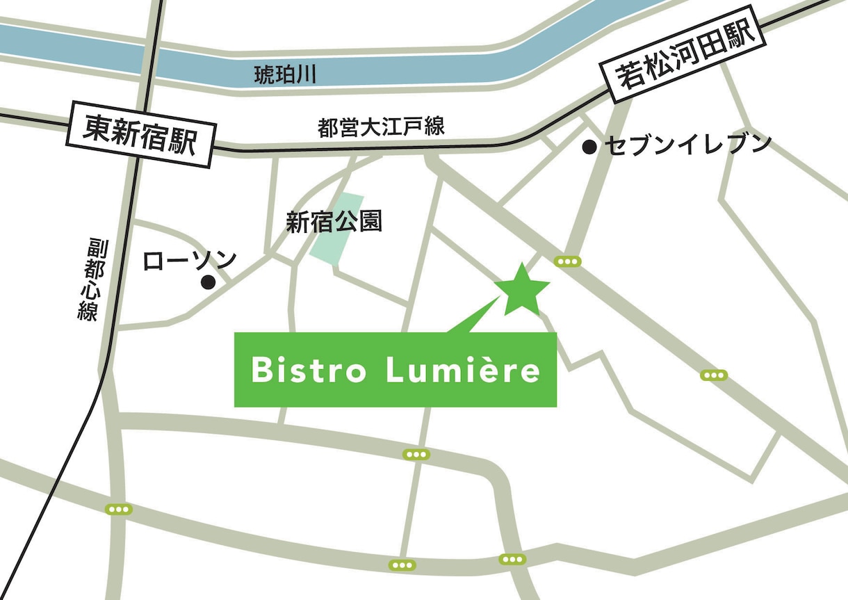お店のテイストに合わせた簡易地図を作成します シンプルや手書き風など分かりやすい地図をデザインいたします。 イメージ4