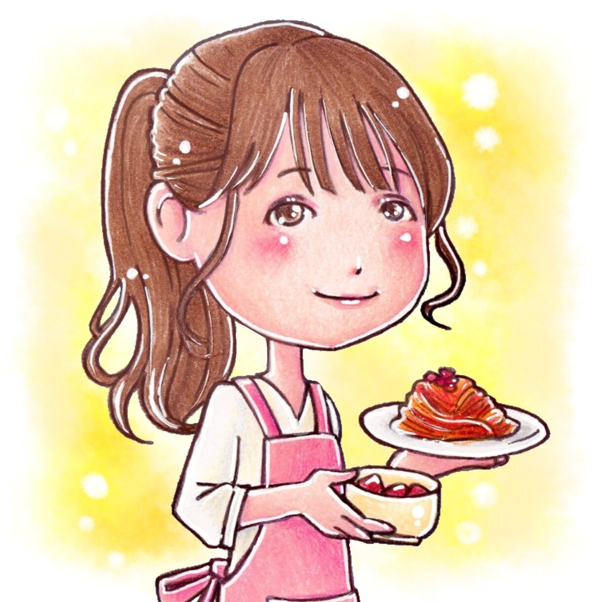 色鉛筆の温かなイラストでSNSアイコン作ります 可愛く、温かな優しい色鉛筆の手描きのアイコンを作ります！ イメージ10
