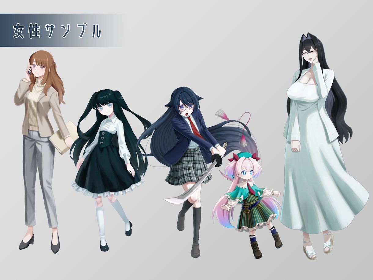 合計18名様限定セール中！TRPG立ち絵制作します 表情差分・戦闘差分対応！現代・ファンタジー対応！ イメージ7