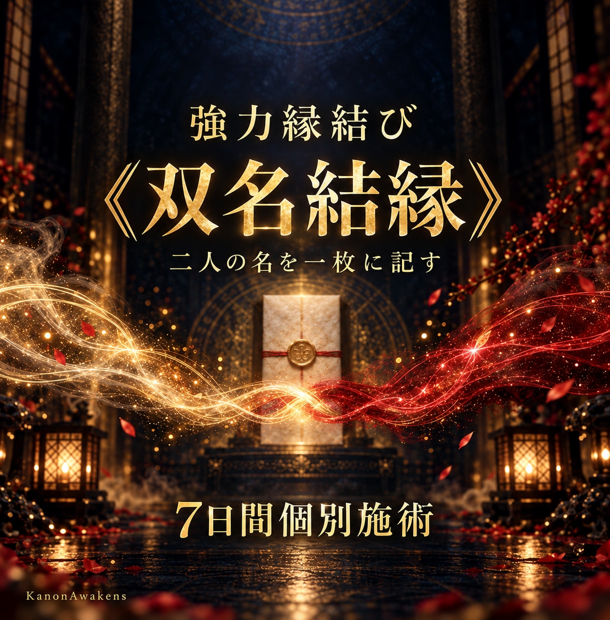 強力縁結び《双名結縁》を7日間行います 不倫・複雑愛・復縁・片思い・推しにも対応 イメージ1